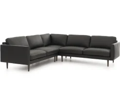 Neiser Lario kulmasohva 266x266cm, musta nahka