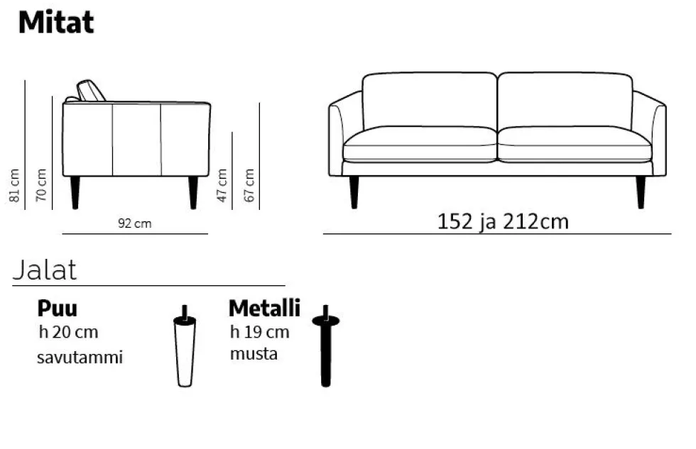 Neiser Lario 3+2 sohvakalusto, beige