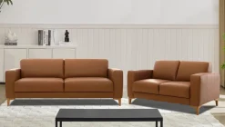 Neiser Rotterdam 3+2 sohvakalusto, ruskea nahka