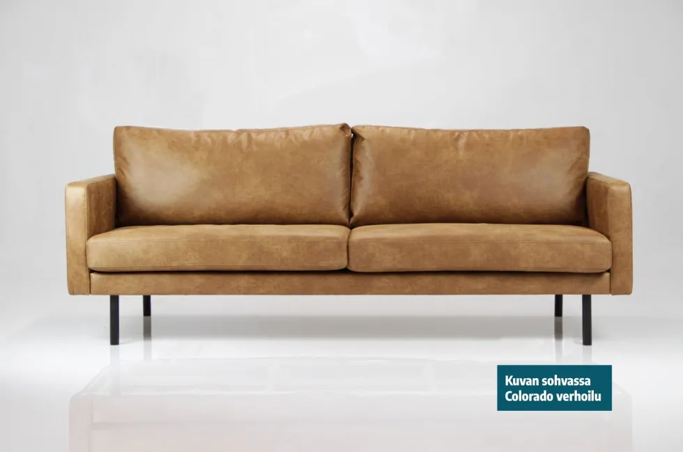 Nordic Copenhagen XL 3-ist nahkasohva 216cm, konjakki