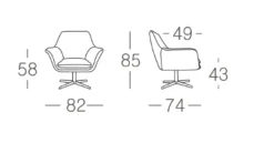 Nordic 832 lepotuoli, musta tai valkoinen