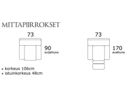 PK Furniture Topp Kick reclinertuoli, kangasverhoiltu