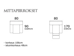 PK Kick mekanismituoli, kangasverhoiltu