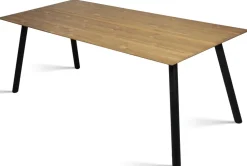 Pouta ruokapöytä 90x200, ruskea-musta