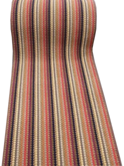 Retro käytävämatto 80 cm ruskea