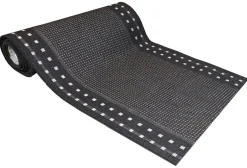 Ruutu käytävämatto 80cm lev, musta