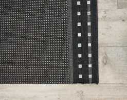 Ruutu käytävämatto 80cm lev, musta