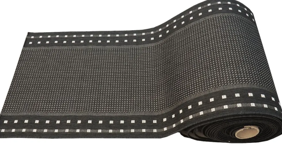 Ruutu käytävämatto 80cm lev, musta