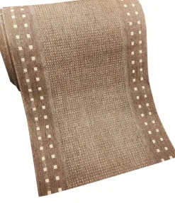 Ruutu käytävämatto 100 cm ruskea