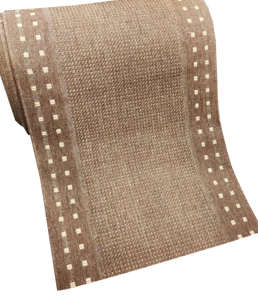 Ruutu käytävämatto 100 cm ruskea