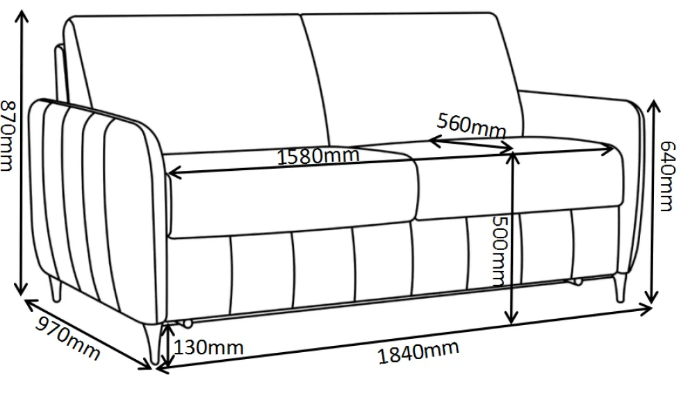Salla vuodesohva 140 cm vuoteella