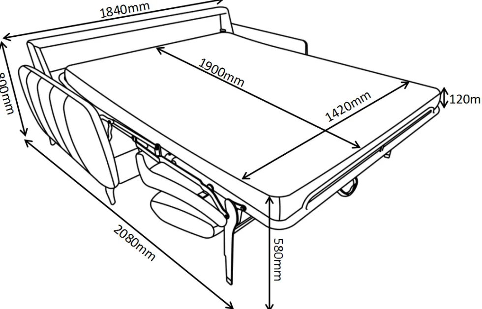 Salla vuodesohva 140 cm vuoteella