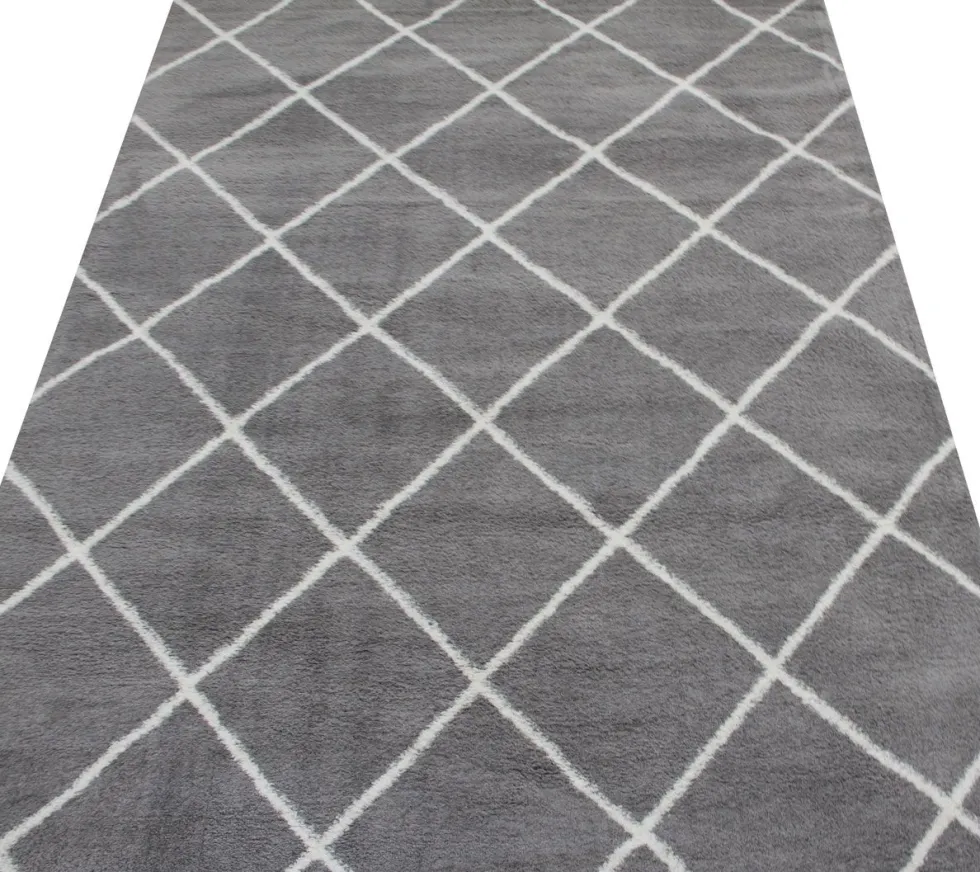 Silkyway nukkamatto, harmaa/valk, 200x285 cm