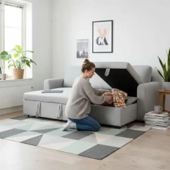 Topi divaanivuodesohva vaaleanharmaa