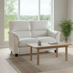 Unico Colibri 3+2 nahkakalusto, valkoinen