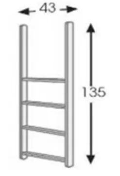 Unipuu kerrossänkytikkaat 135 cm