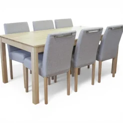 Vilja koivu ruokaryhmä Tähkä tuoleilla kuudelle 90x170