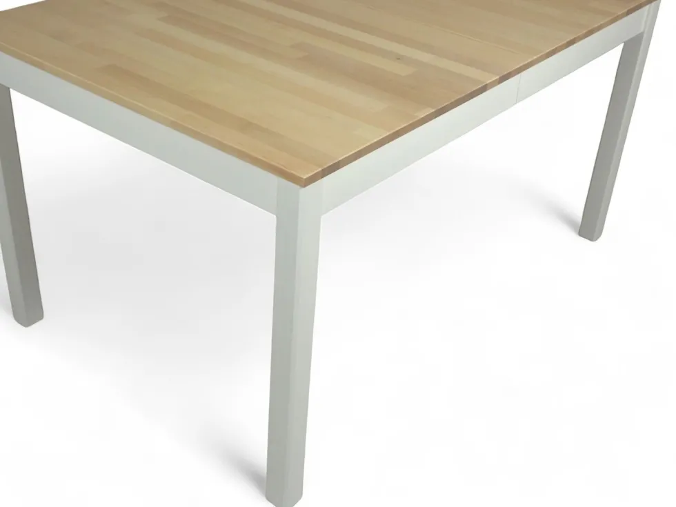Vilja ruokapöytä 130x80, koivu-valkoinen