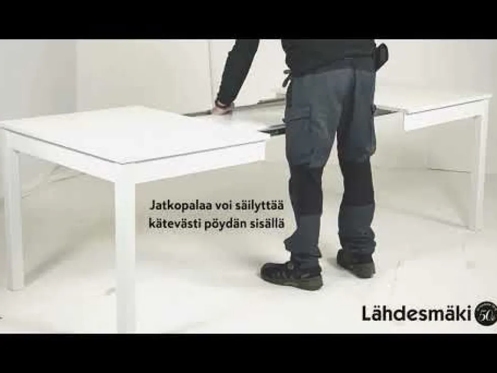 Vilja-Tähkä ruokaryhmä jatkopöydällä, valkoinen