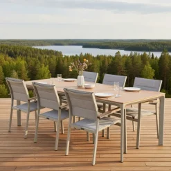 West terassipöytä kitti + 6 Tango tuolia