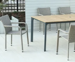 West terassipöytä 100x208cm harmaa / puunväri